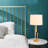 Meacham 1 Light Gold Table Lamp With White Shade