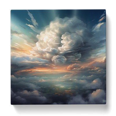 Cloudy Sky Digital Art No.5 - Wrapped Canvas