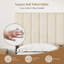 Lit plateforme moderne Queen Size en velours avec tête de lit et rangement sous le lit, beige-126355574-126355578