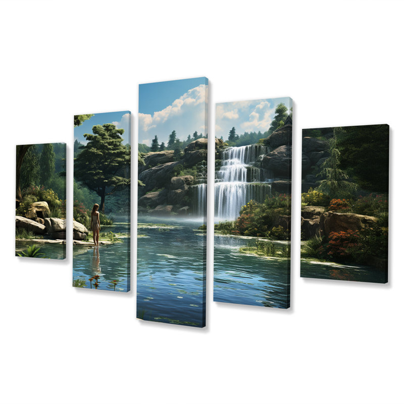 Gretchin - prairie, reproduction sur toile - 5 panneaux
