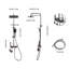 Wall-Mount Bathroom Piano-Key Panel Shower System Set