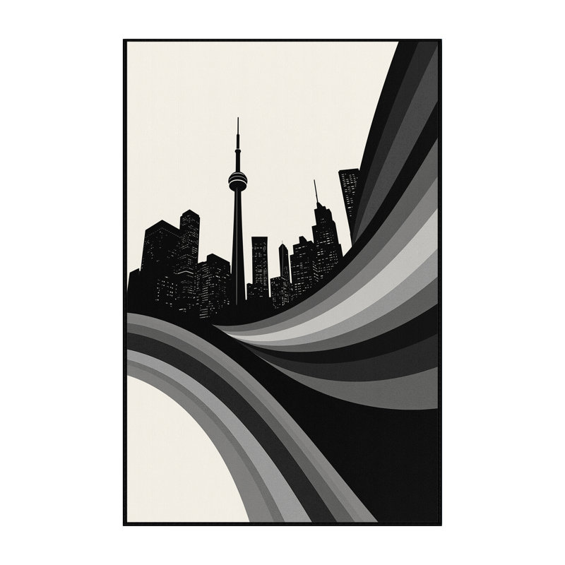 Tapis blanc à motif d'arc contemporain lavable à la machine Pegah, 7' Square