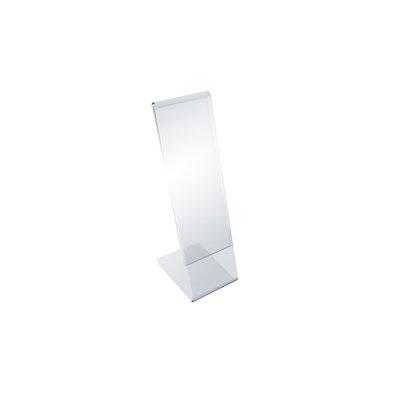 Angled L-Shaped Sign Holder Frame with Slant Back Design 2" x 7" High-Vertical, Photo Booth Size, 10-Pack