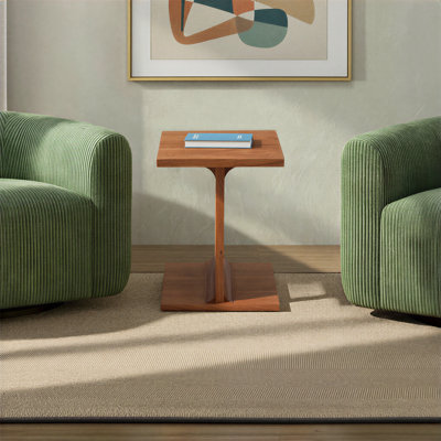 Gundars Solid Wood Modern Accent End I-Table - Natural