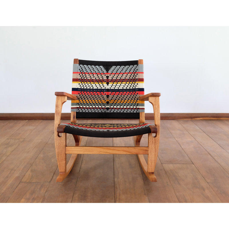 Masaya Rocking Chair, Natural, San Geronimo Pattern
