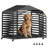 Haislip Heavy-Duty Dog Crate with Pointed Roof-1207397766