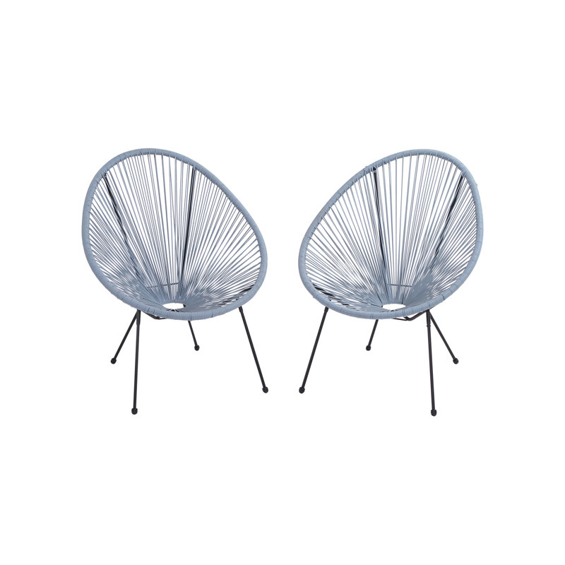 Liyara 2 - Person Modular Patio Conversation Sets, Blue Gray