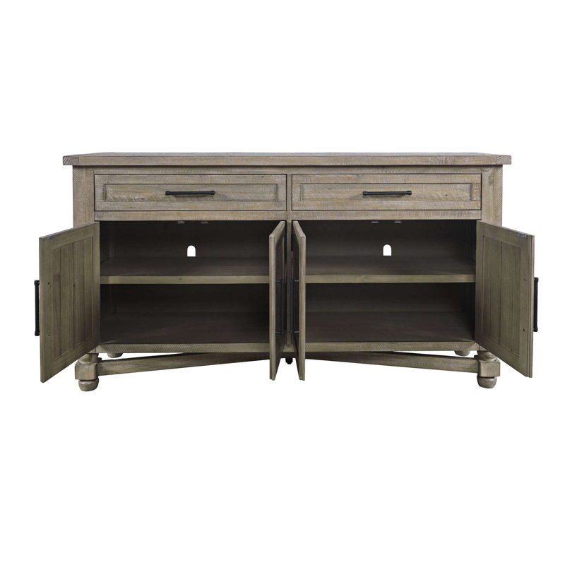Buffet rustique de style ferme Slater Works de 66 pouces avec 2 tiroirs et 4 portes
