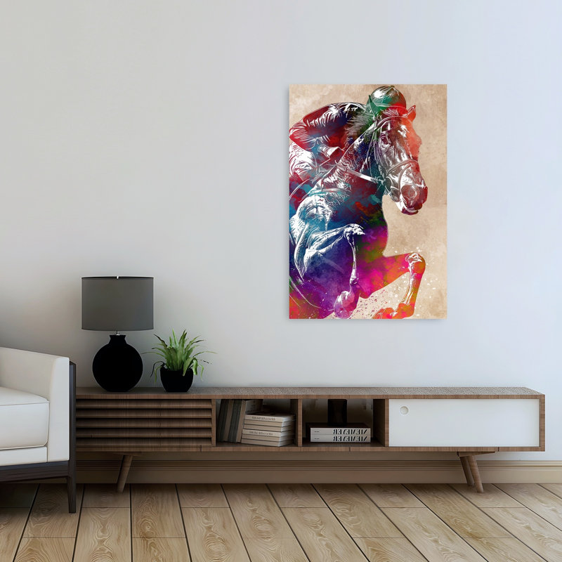 Art mural cheval vibrant, 48" H x 32" W