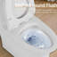 Toilette en céramique blanche, hauteur de confort allongée de 1,1 / 1,6 po, siège fermé T039wt stable