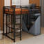 Lit mezzanine en métal avec bureau, tablettes, prise de courant, DEL et garde-robe-2117607056-2117607059