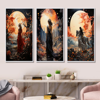 Timeless Princess Myth Fantasy I - Fantasy Canvas Prints Set Of 4