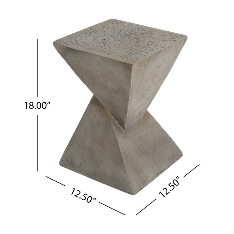 Versatile Modern Side Table Magnesium Oxide Indoor Outdoor Compact Spaces
