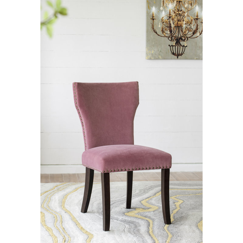 Chaise parsons rembourrée en tissu Buntingford, Vieux rose