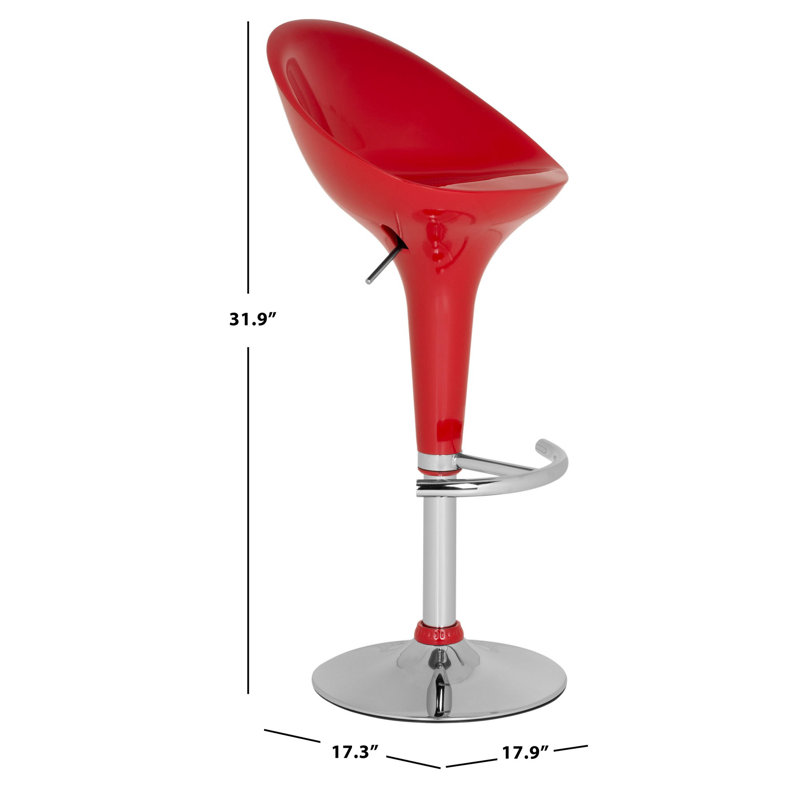 Bunky Swivel Counter Stool, Red
