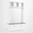 4-in-1 Hall Tree with 6 Golden Hooks, Wood Grain Bench with 2 Drawers and Storage, White-2086135395