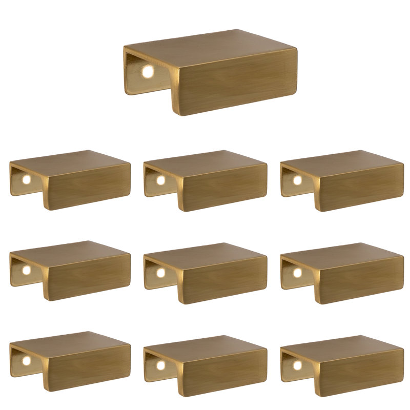 Martin 1-1/4" Center to Center Satin Brass Edge Drawer Pull Multipack, Satin Brass, 1 1/4"