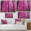 Rose et mauve, fantaisie, paysage de forêt - œuvre d'art traditionnelle sur toile-294736213-294736221