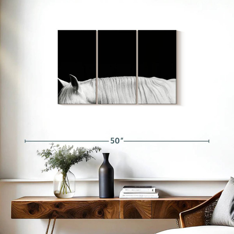 Brampt White On Black II, 20" H x 33" W