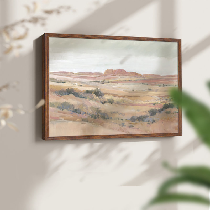 «Southwest Landscape II», reproduction encadrée, H 8 po x l 10 po, Noyer