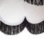 21cm H Velvet Empire Lamp Shade ( Screw On ) in Black