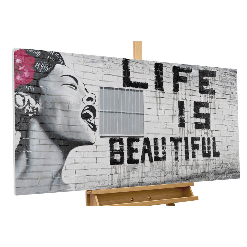 Hand -painted acrylic painting of Banksy's Icon of Jazz