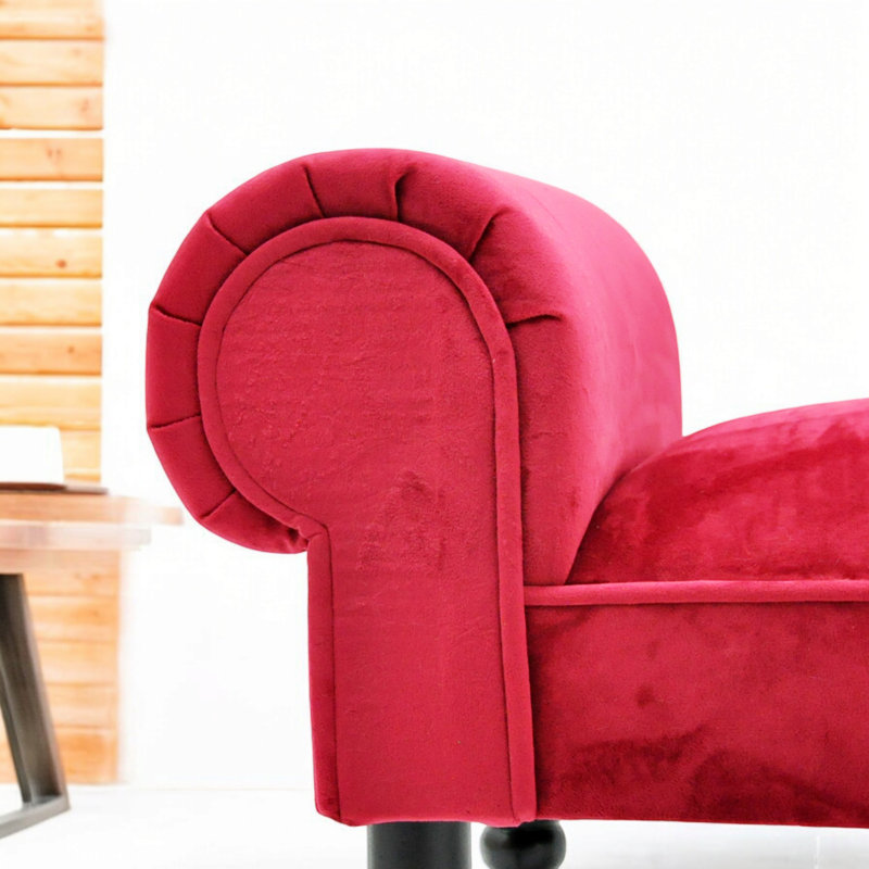 Caius Upholstered Bench, Red