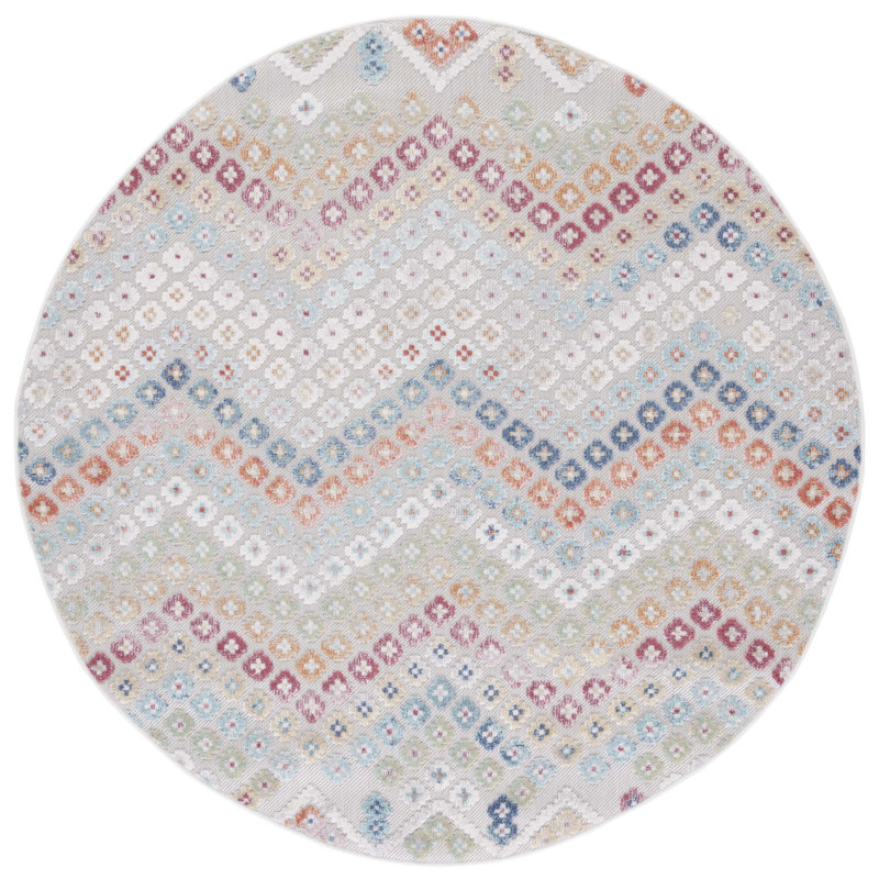 Tapis intérieur / extérieur Edgeworth Performance Chevron, Rond 6 pi