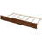 Twin Size Daybed With Trundle And Firm Fence Guardrails In Walnut Wood Guardrails, Natural-615740448-615740451