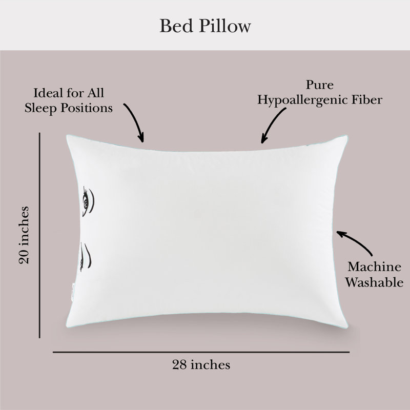Polyester Medium Pillow, 20" H x 28" W