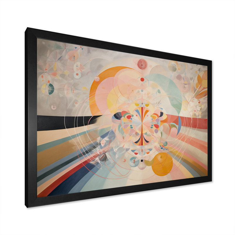 Reproduction d'art sur toile, spirale abstraite cosmique, H 12 po x l 20 po x P 1 po, Cadre simple noir