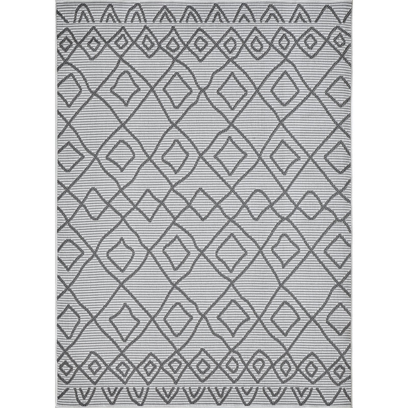 Kevinn Washable Geometric Indoor / Outdoor Rug, Runner 2' x 6'7"