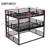 Queen Over Full Xl Over Queen Bunk Bed, Metal Triple Bunk Bed With Safety Guardrails, Heavy-Duty Bunk Bed With Noise-Reduced Design, Black-1685476723-1682451408