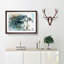 Elephants at the Waterhole in Abstract - Picture Frame Painting Print on MDF-55725115-55725113