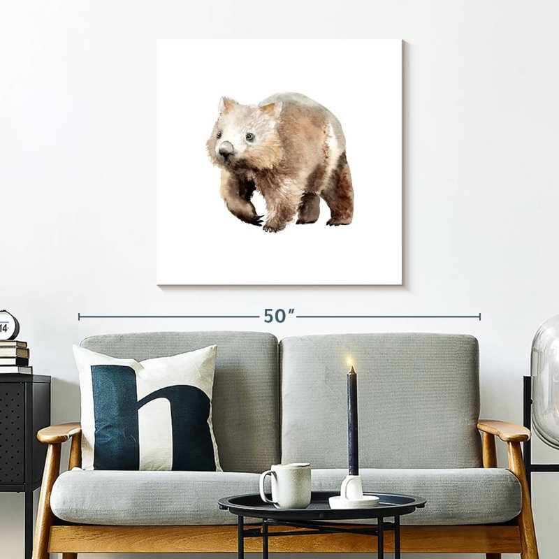 Crowle Watercolor Wombat, 30" H x 30" W