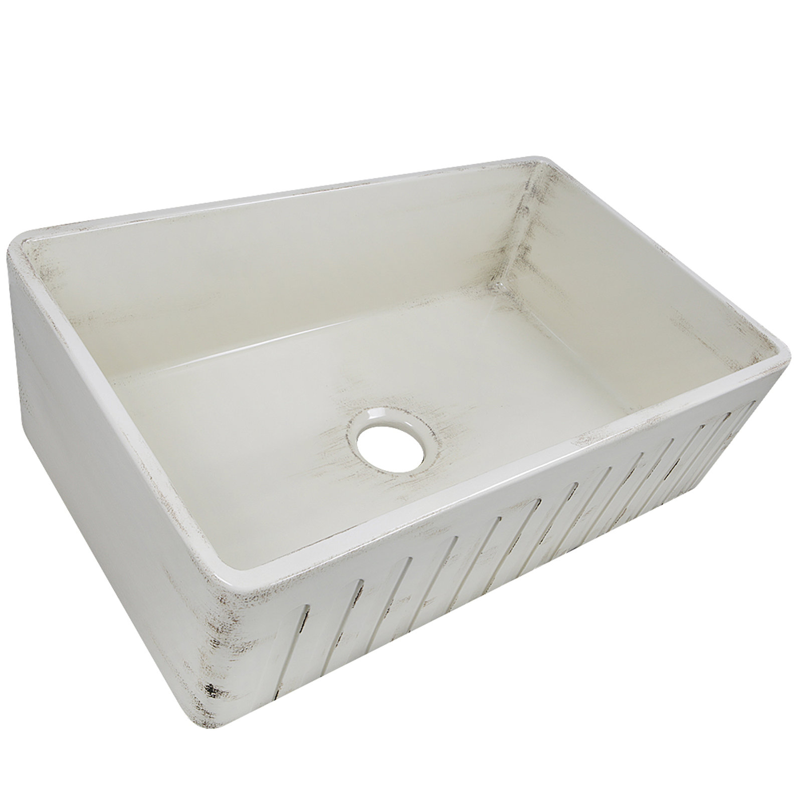 Vineyard 33" L x 20" W Farmhouse Kitchen Sink, Shabby Straw