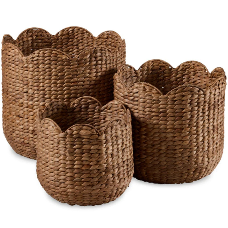 3PC Nesting Baskets, Chestnut