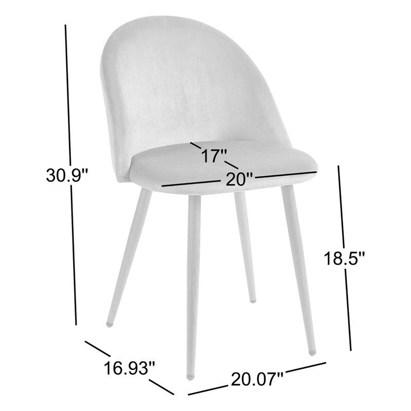 Domonik 18.5'' H Velvet Upholstered Side Chair, Green, 4