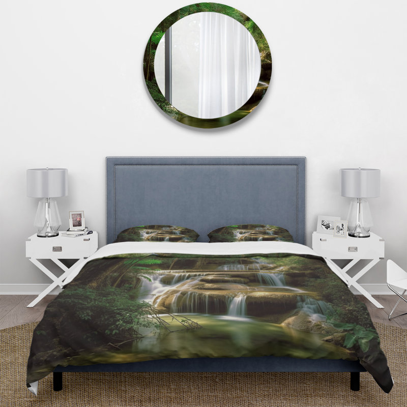 Ensemble de housse de couette Waterfall In Dense Forest I BeddingMicrofiber / Polyester
