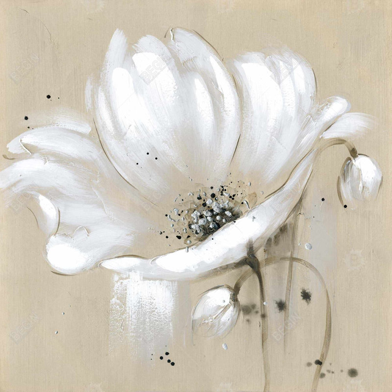 " White Abstract Wild Flower "
