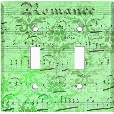 Patterned 2 - Gang Toggle Light Switch Standard Wall Plate