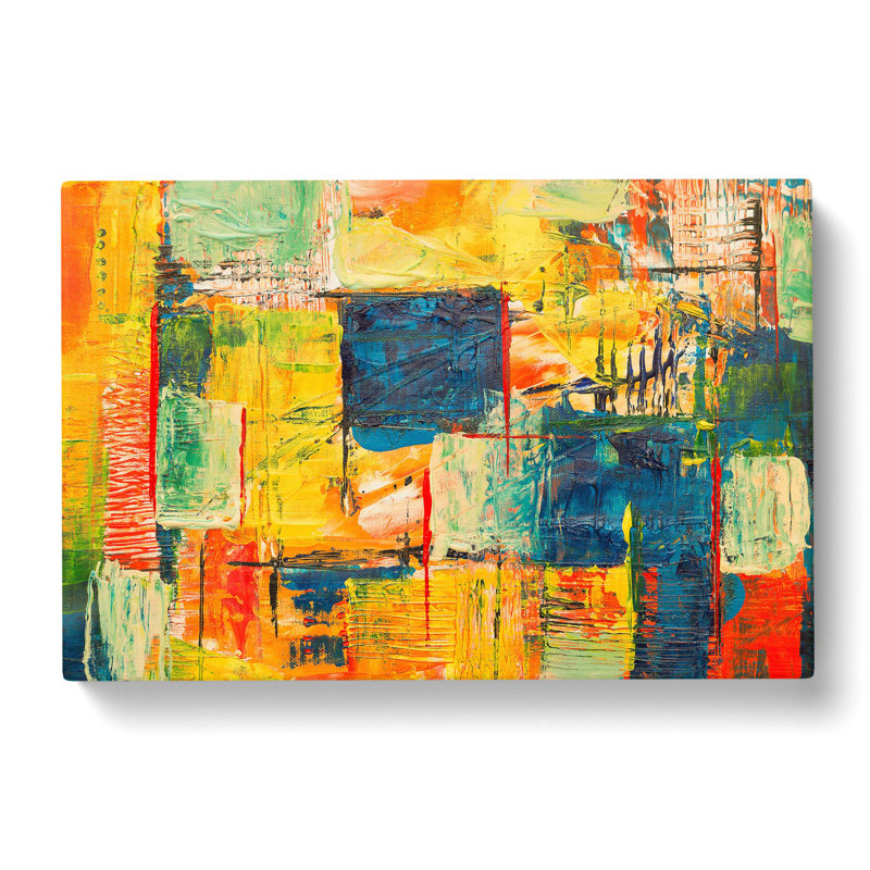 Abstract Art Painting Vol.302 by S.Johnson - Wrapped Canvas Painting, 60cm H x 91cm W x 3cm D