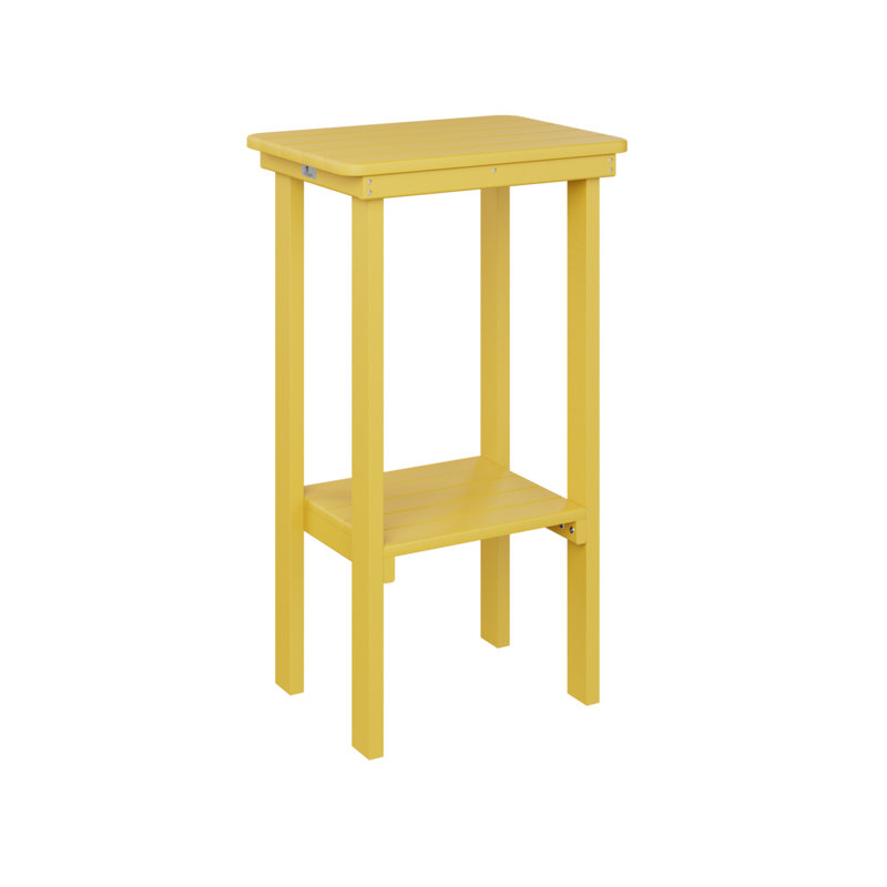 Berlin Gardens Rectangular End Bar Table, Smoke Gray