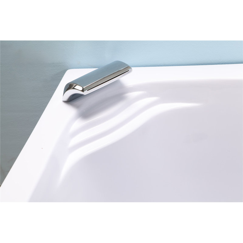 Luna 1800mm x 1200mm Corner Whirlpool Acrylic Bathtub with Tap