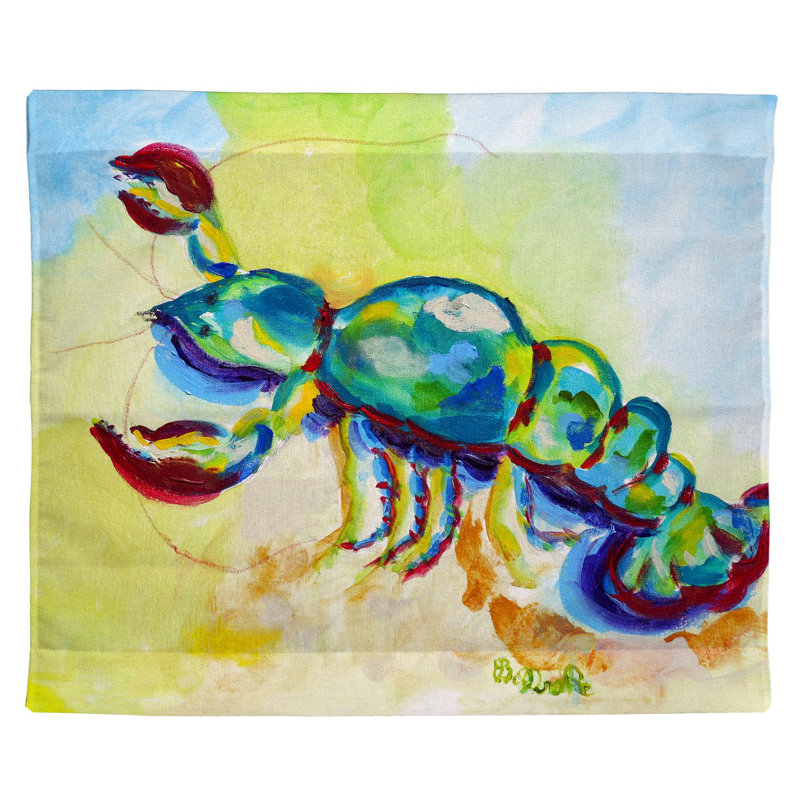 Suspension murale en polyester colorée homard