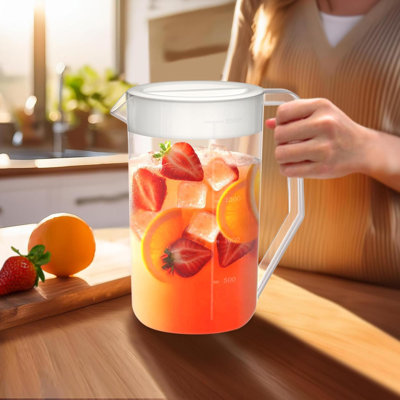 Pichet à eau incassable de 1 pte avec couvercle de 2 pintes Kitchen Party résistant à la chaleur et sans BPA