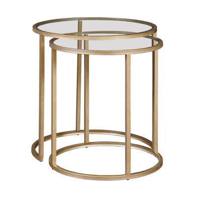 ABSTRACT NESTING END TABLE SET