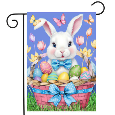 Duard Bunny Basket Garden Flag