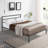 Queen Size Metal Bed Frame With Headboard-2098653299