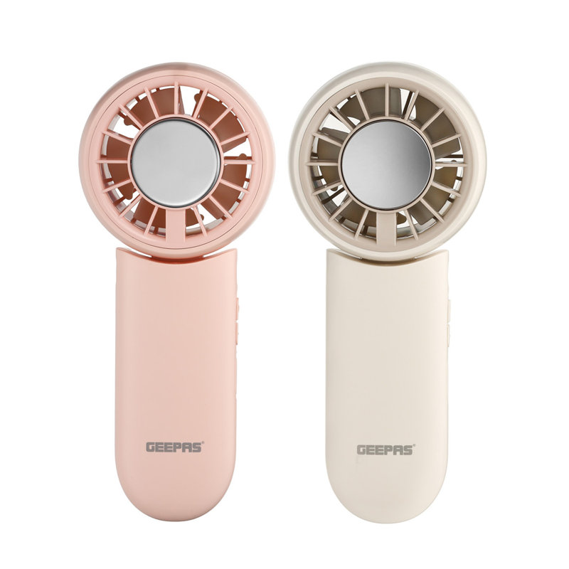 GEEPAS Rechargeable Fan | Mini Foldable Portable USB Fan for Travel Camping Office Outdoor Women Men | Handheld 2000mAh 3 Speeds + Cooling Quiet Mode 8Hr Run Time Lightweight | 2 Year Warranty